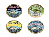 Vintage Wiegardt Salmon Eggs Labels