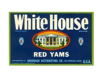 White House Red Yams California Crate Label