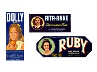 Florida Citrus Ladies Crate Labels