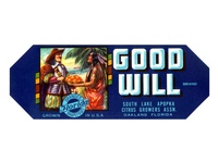 Good Will Orange Crate label