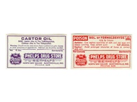 Phelps Drug Store Labels