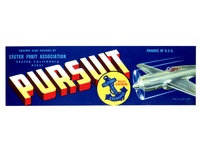 Pursuit Brand Grape Crate Label