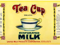 Tea Cup Milk Label