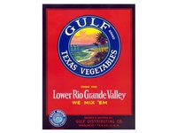 Gulf Brand Vegetable Crate Label