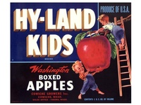 Hy-Land Kids Apple Label (Blue)