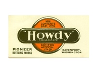 Howdy Orange Soda Label